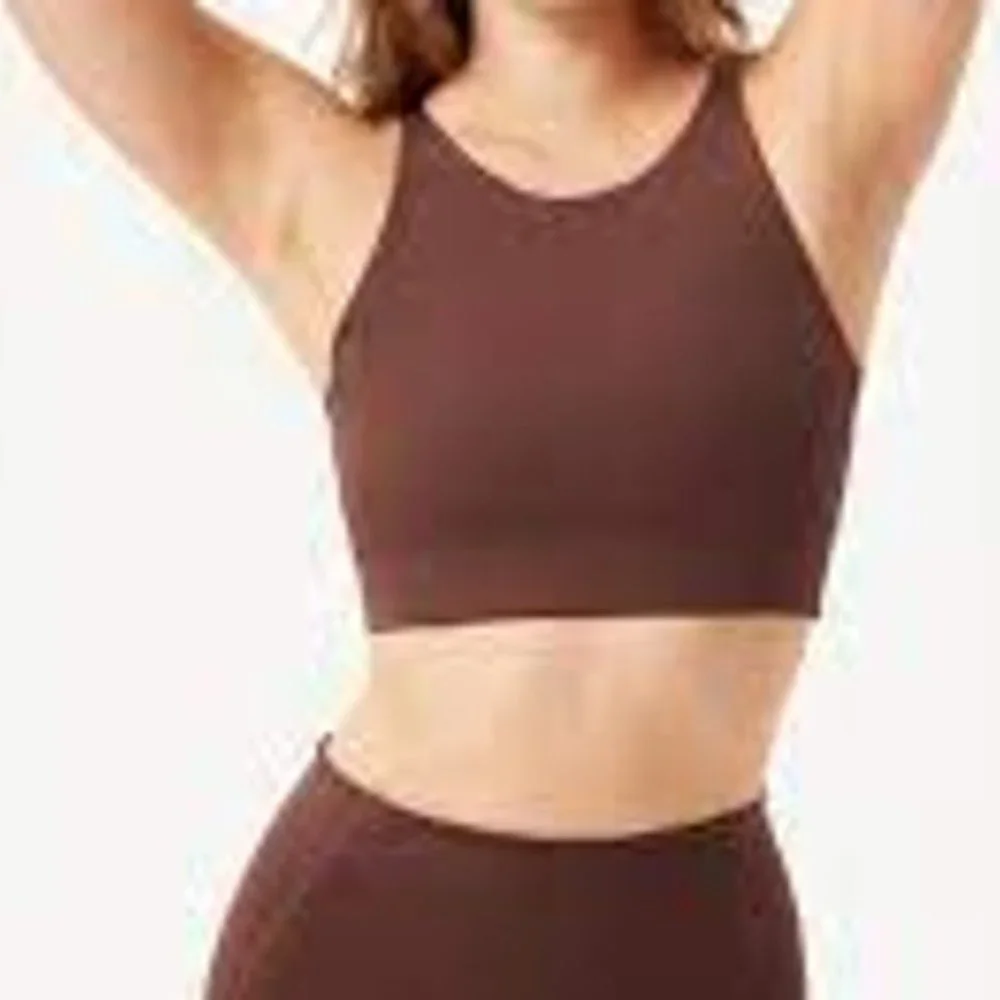NWT Girlfriend Collective Earth Topanga Halter Sports Bra size M - Picture 1 of 6